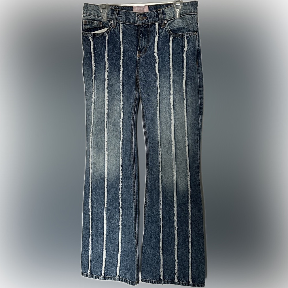 NWT REVICE A-list Highlight White Stripe Jeans, 29 - Picture 2 of 14